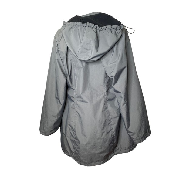 Japanese Weekend Mama Coat 3-Way Hooded Maternity Jacket Gray Small Long Sleeve - Picture 3 of 7